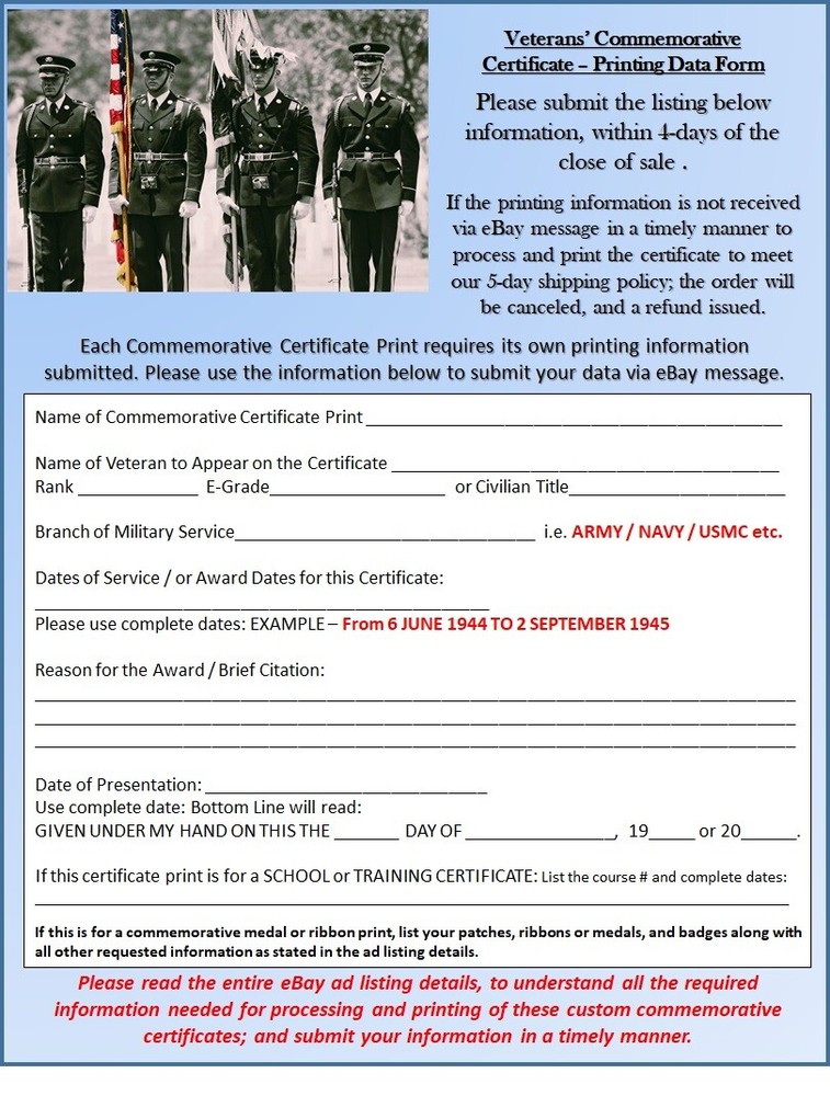 U.S. AIR FORCE TRAINING INSTRUCTOR COMMEMORATIVE CERTIFICATE ~ W/PRINTING TYPE-1