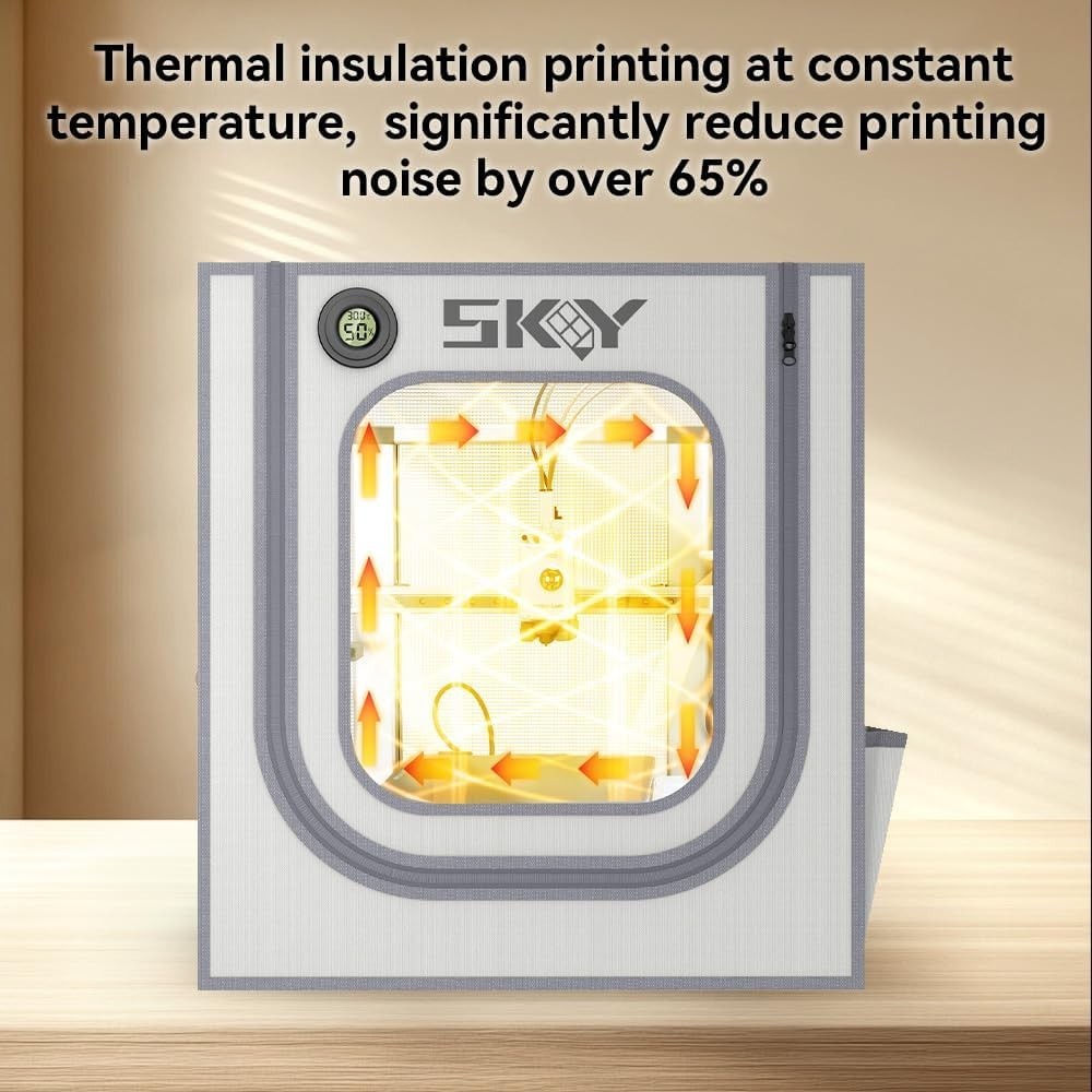 Bambu Lab A1 3D Printer Enclosure LED Light Hygrothermograph Fireproof Dustproof