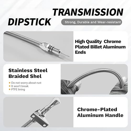 Powerglide Dipstick Compatible with Chevy GM Powerglide Flexible Silver