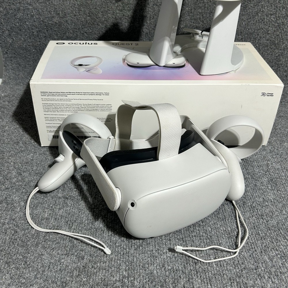 Oculus Quest 2 128GB VR Virtual Reality Gaming Headset & Controllers WORKS *READ