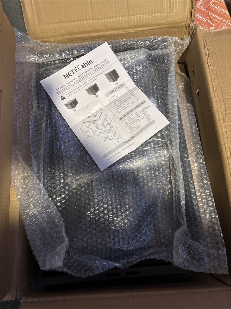 NETECABLE 6U Wall Mount Server Cabinet Network Rack Vented