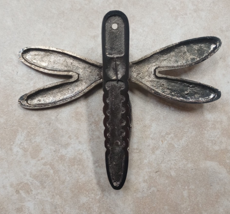 Decorative Solid Brass Dragonfly Hardware Door Knocker Pewter