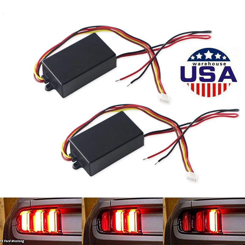 3-Step Sequential Chase Flash Module Boxes For Car tail lamp Turn Signal Light