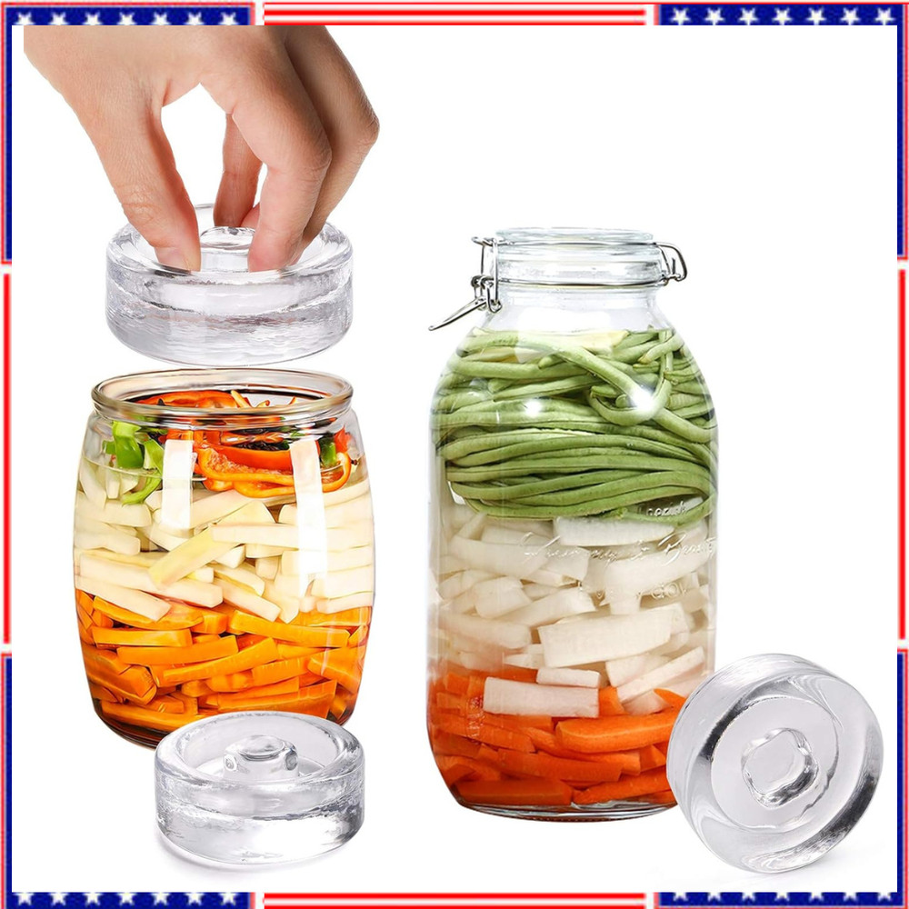 9 Pack Fermentation Glass Weights with Easy Grip Handle, Fermentation Weights...