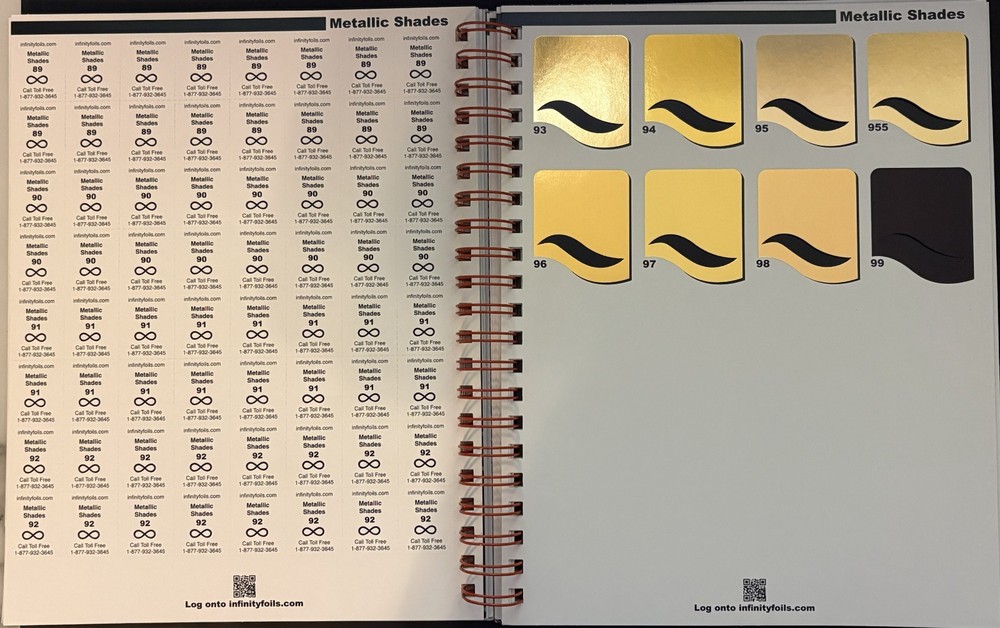 Infinity Foil Selection Guide Trade Sample Book Printing