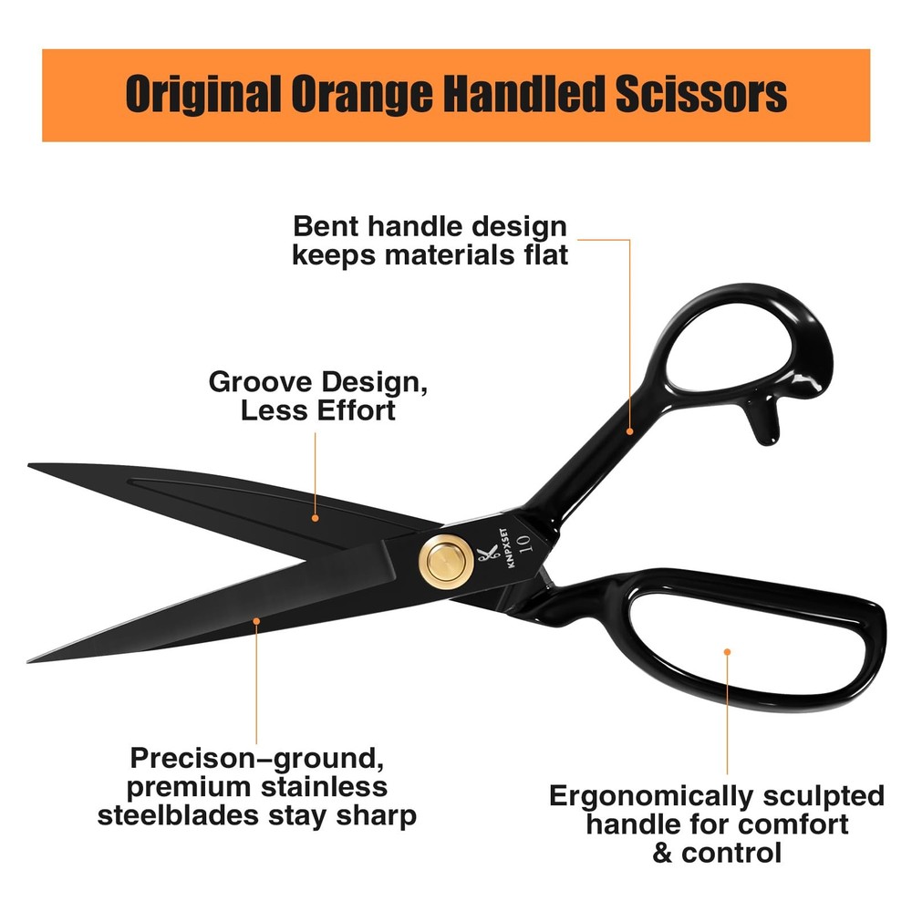 Professional Tailor Scissors 9 Inch - Fabric Scissors Heavy Duty, Sharp Sewin...