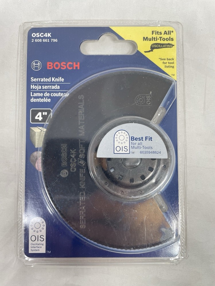 Bosch 4" Multi tool Blade Serrated Knife for Soft Material OSC4K
