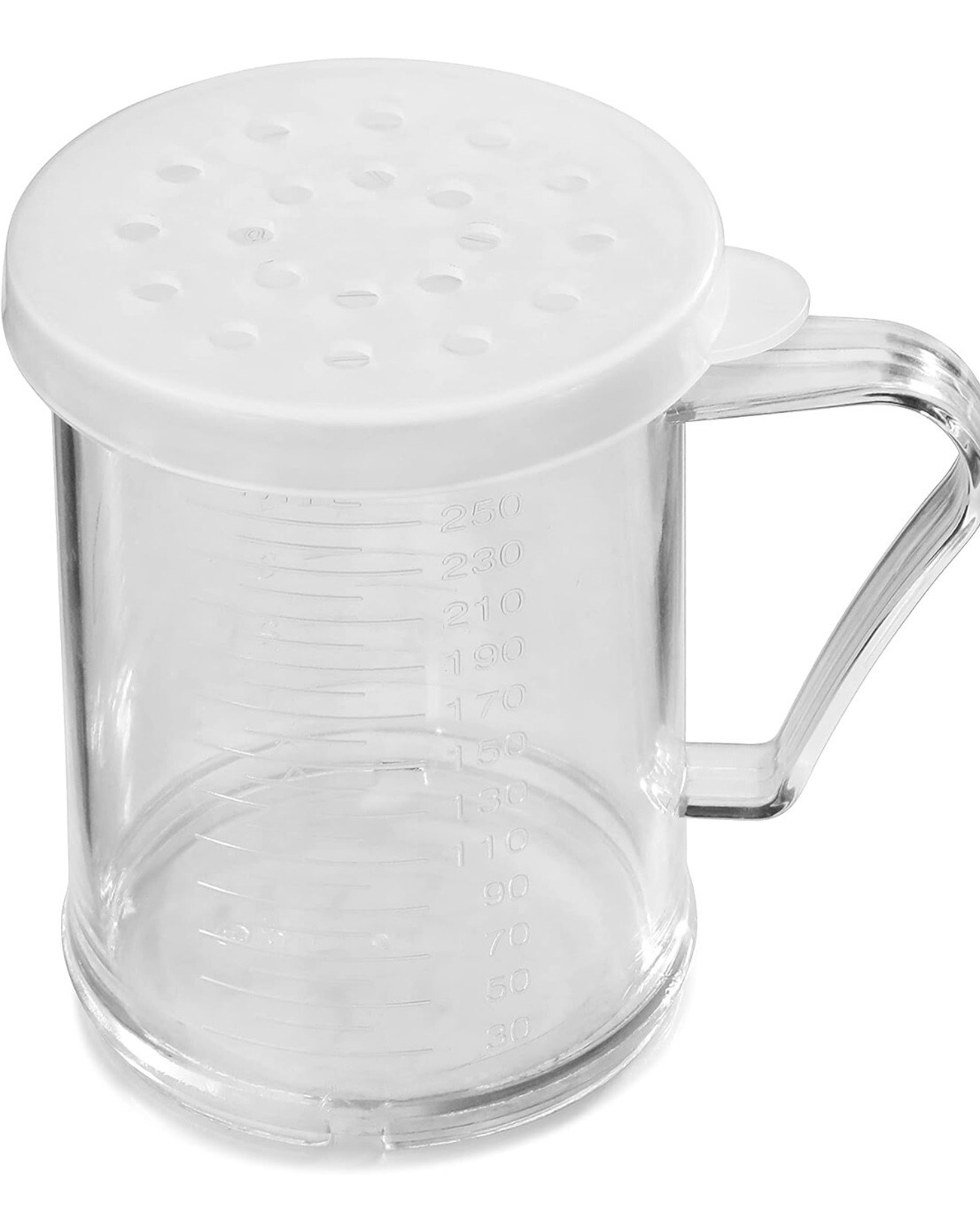 Plastic Shaker with 3 Snap-on Lid, Seasoning Sugar Spice Pepper Shaker, 10 OZ