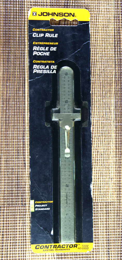 Johnson Level & Tool 6" Rule Pocket Clip 7202