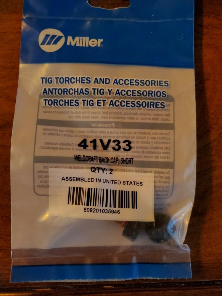 Miller-Weldcraft 41V33 Back Cap-Short, 2 PK