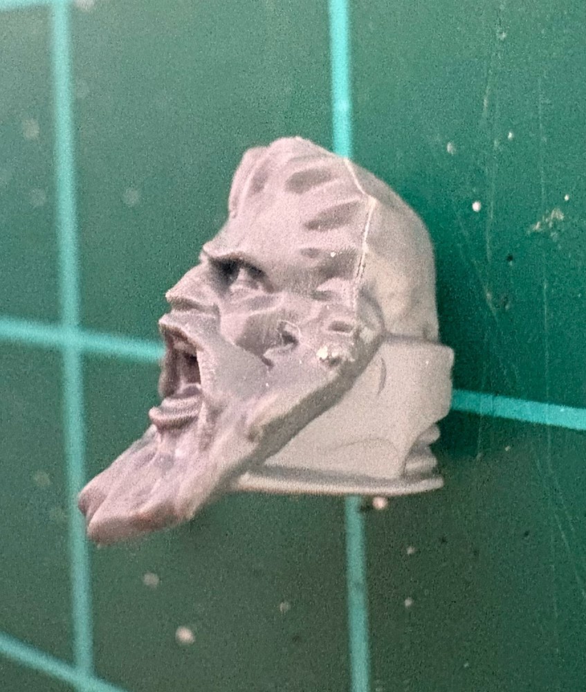 Space Wolves Space Marine Head E Unhelmeted Braided Beard 40K Bits Kitbash