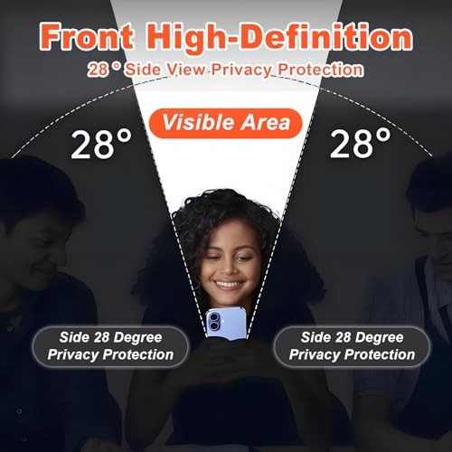 Privacy Screen Protector 2-Pack for Samsung S23 Plus/S23+ | Case Friendly &