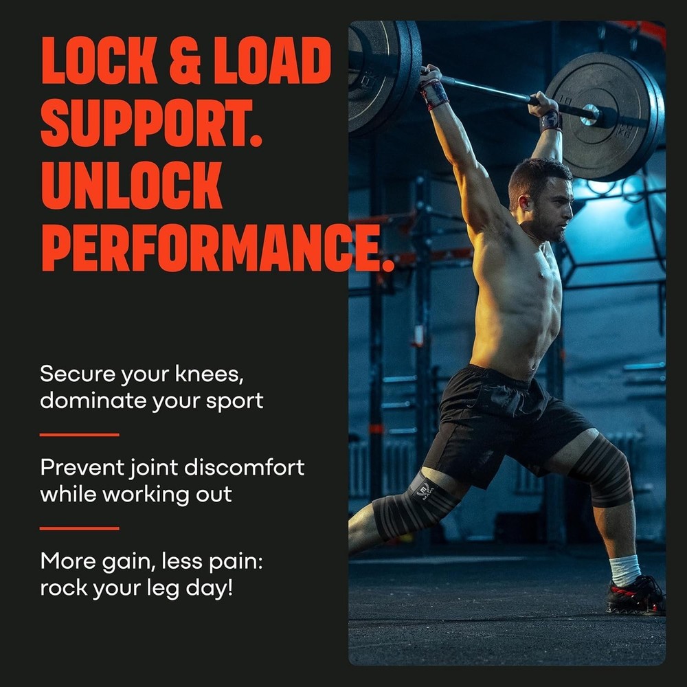 Weightlifting Knee Straps | Compression & Elastic Support