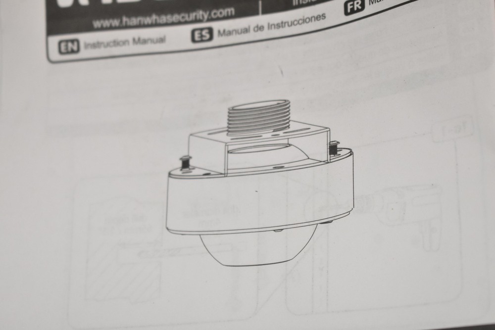 Hanwha Vision SBP-302CMSW Ceiling Mount Camera Bracket White Open Box CCTV