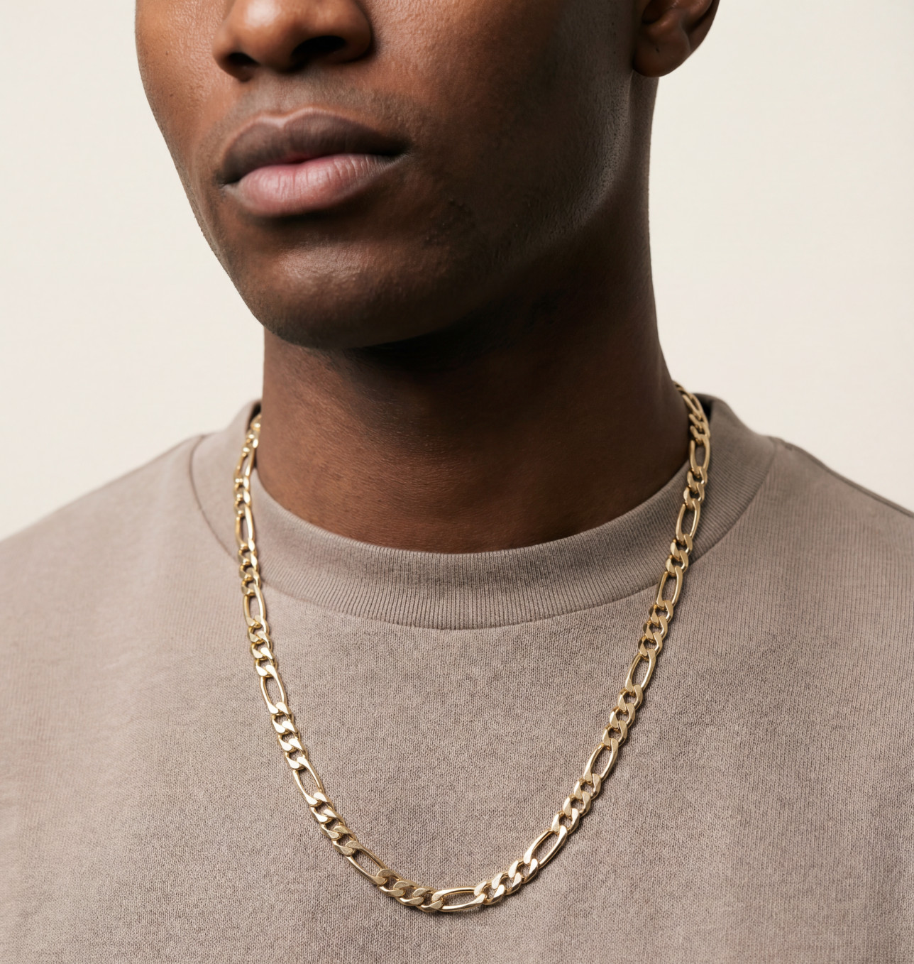 Heavy Men's 14k Gold Stamped Italian Figaro Link Chain Necklace 20" Inches 5MM