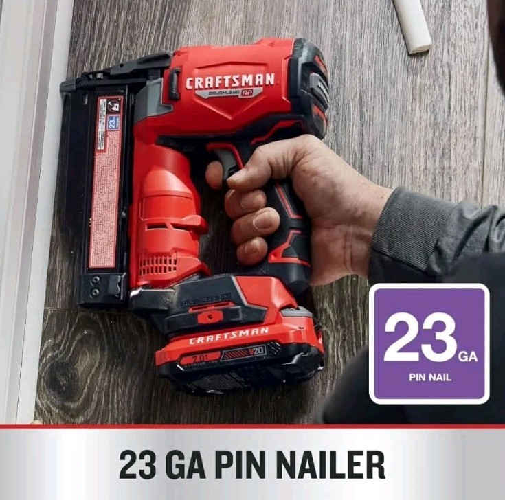 Craftsman V20 CMCN623B 23GA Cordless Pin Nailer Bare Tool Open Box