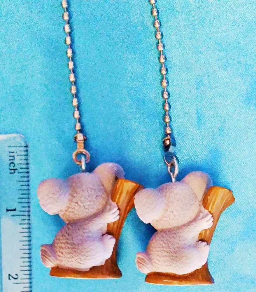 Set of Two ~ Koala on Branch ~ Resin Ceiling Fan Pulls