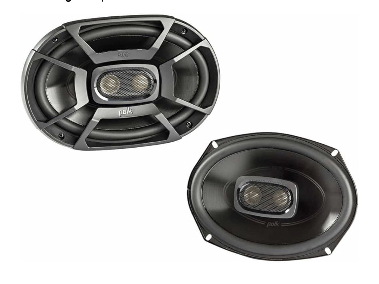 Polk Audio  DB+ s 6"x9" Three-Way Coaxial Speaker Marine Certification, Black