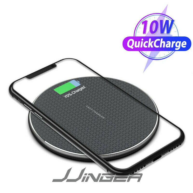 Wireless Fast Charger Charging Pad Dock for Samsung iPhone Android Cell Phone
