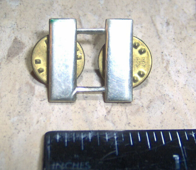 Collar Bar Pin WW2 silver genuine