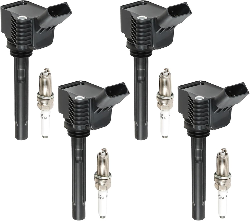 4PCS UF765 Ignition Coils + 95125 Iridium Pack