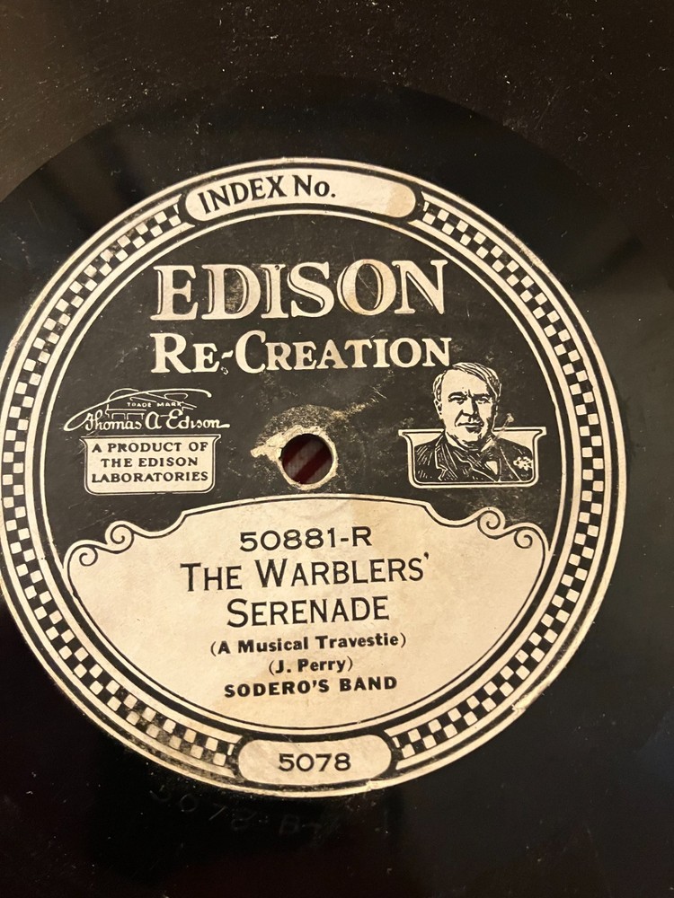Edison Diamond Disc Record #50881 "The Warbler's Serenade" Sodero's Band