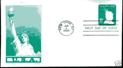 U551 6c Liberty Envelope, Jackson, FDC