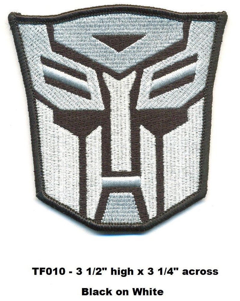 TRANSFORMERS BLACK/WHITE AUTOBOT PATCH - TF010