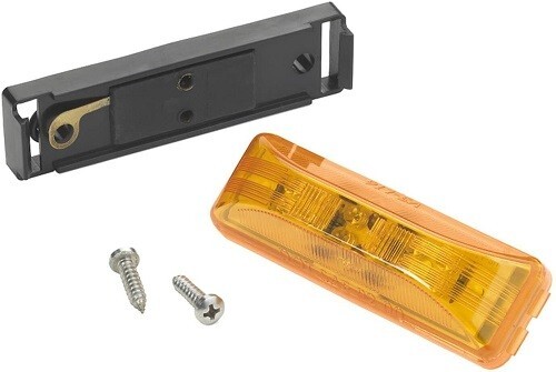 Navistar Partsmart SMR104012A AMBER Rectangular 1x4 12 Diode LED 12v w bracket