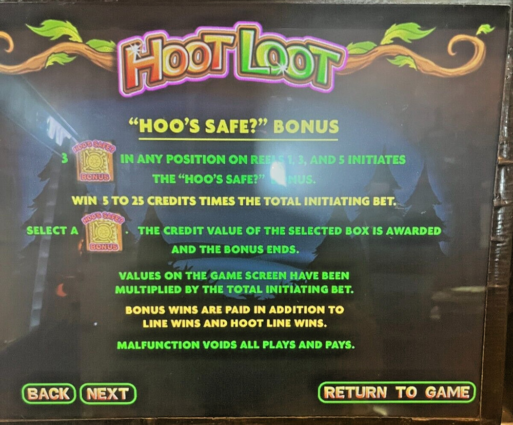 IGT I-game Hoot Loot Software