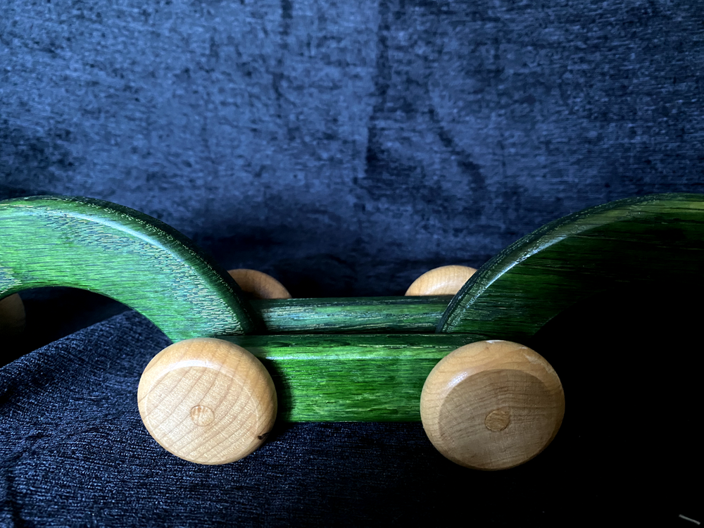 Hand-crafted wooden Nessie Pull Toy 19 1/2"