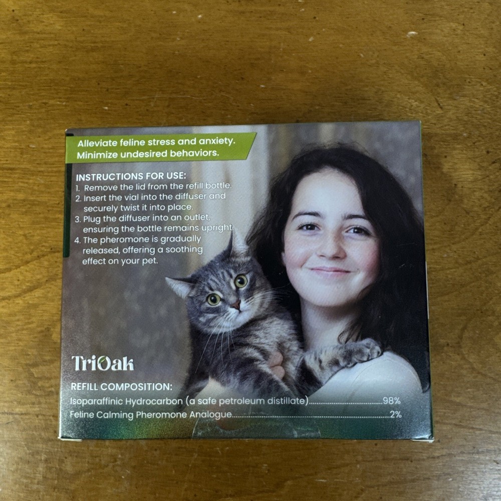 TriOak Cat Calming Diffuser Kit 2 in 1 Anxiety Relief, Pheromone Diffuser 2 Pack