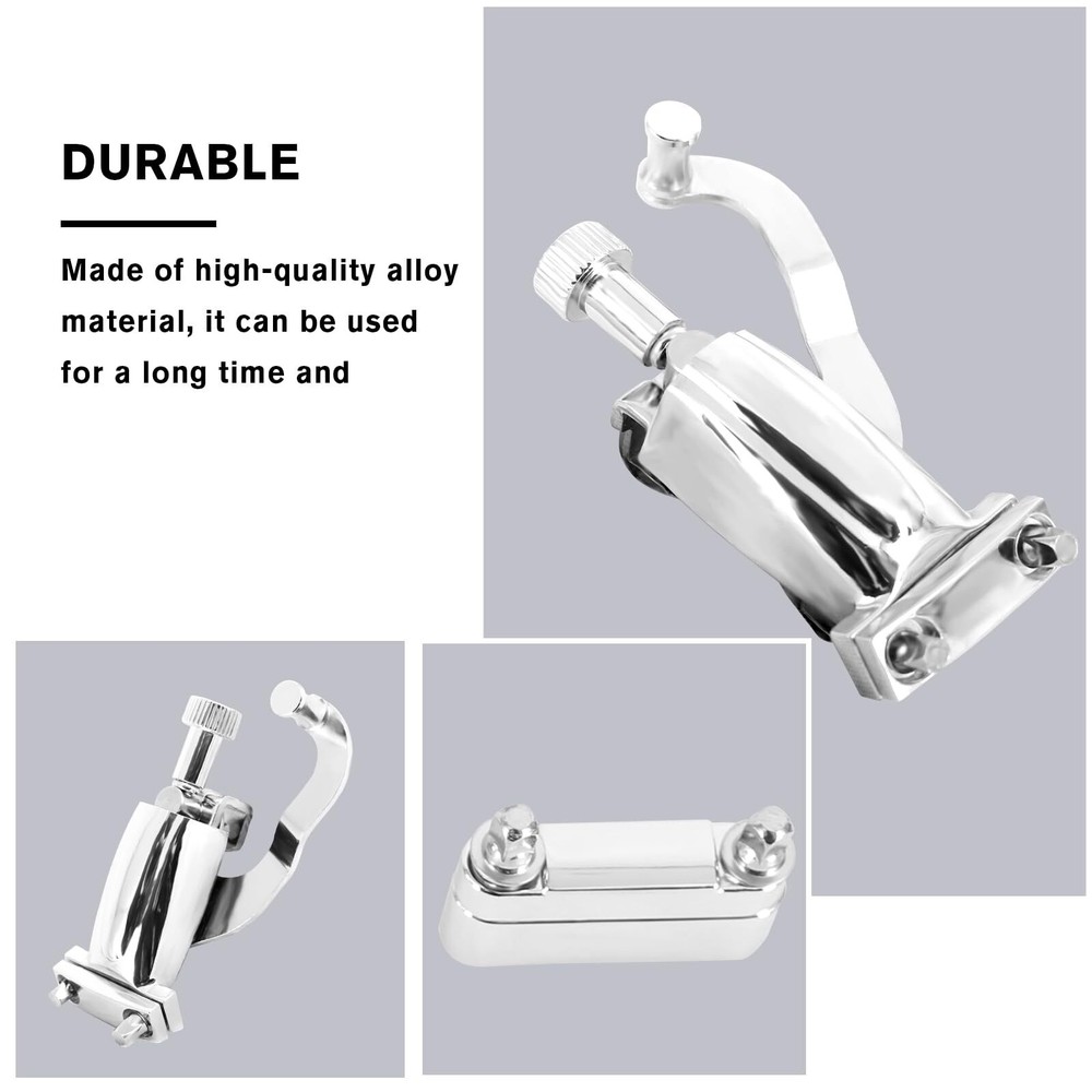 Snare Drum Strainer Modulator Throw Off Butt End Parts - Silver Round Adjuster