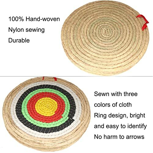 DOSTYLE Traditional Three Layer Solid Straw Round Archery Bow Targets Hunting