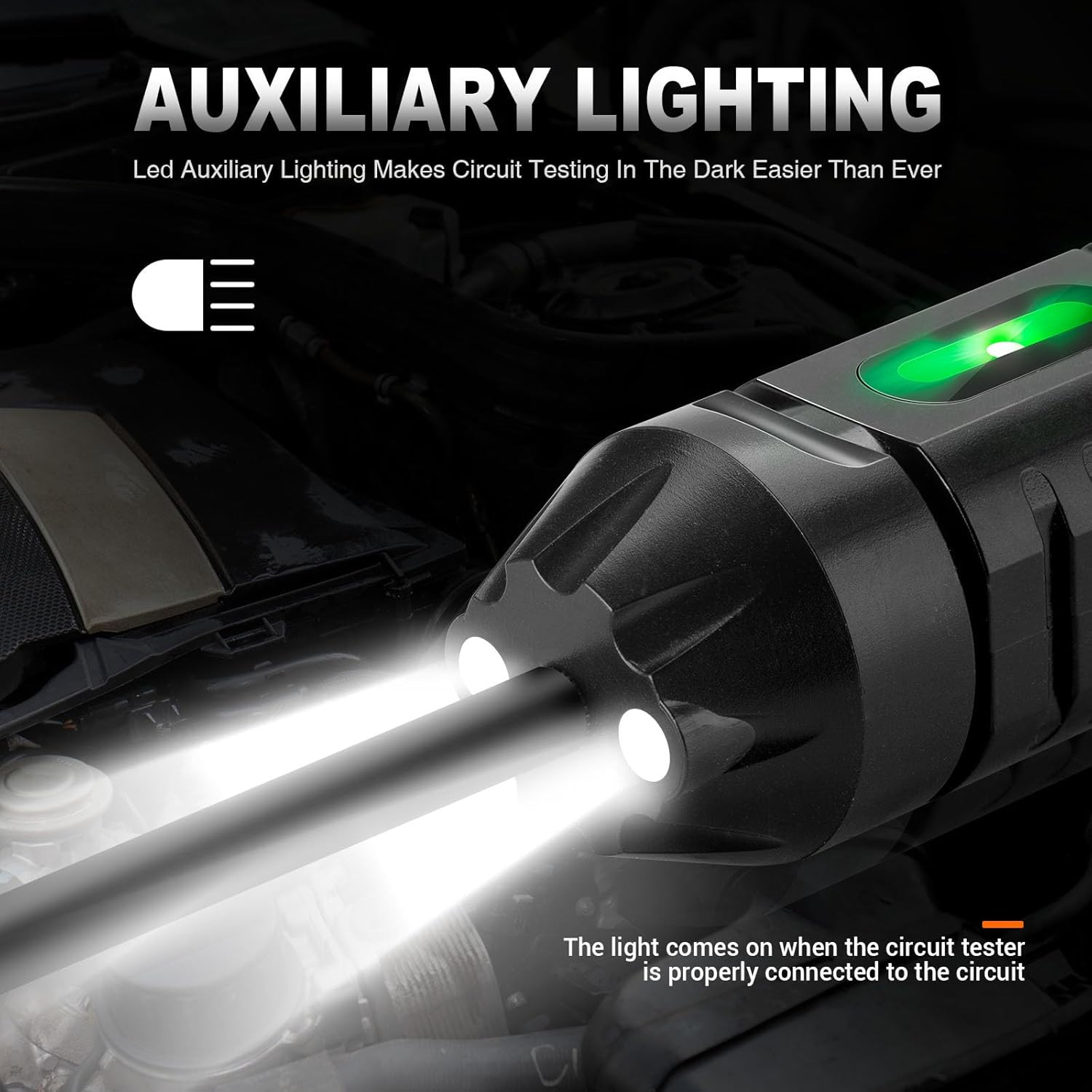 Heavy Duty 3-72V Digital LED Automotive Test Light, Circuit Tester with Polarity