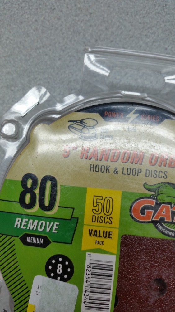4344 50-Pack 5-Inch 80-Grit Hook & Loop Sanding Disc -