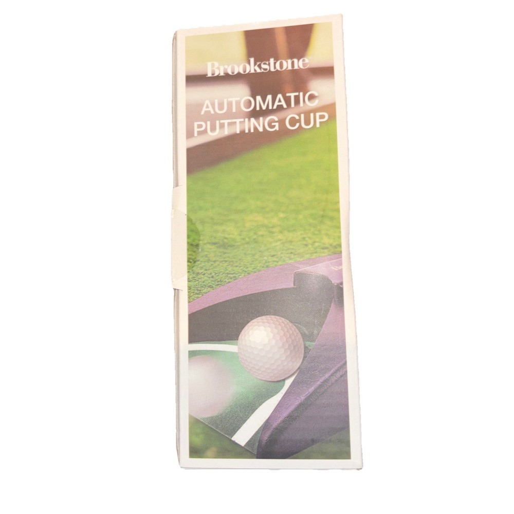 Brookstone Automatic Golf Putting Cup - Automatic Ball Return - Brand New