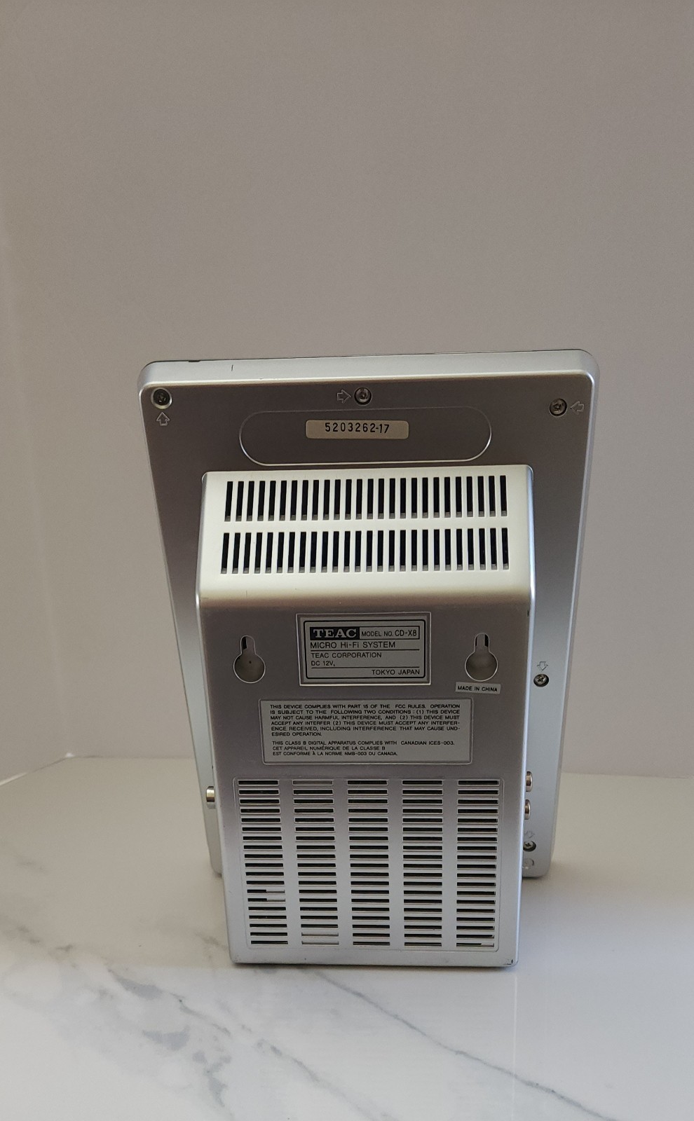 TEAC Micro Hi-Fi System CD-X8 Silver Receiver/CD Player