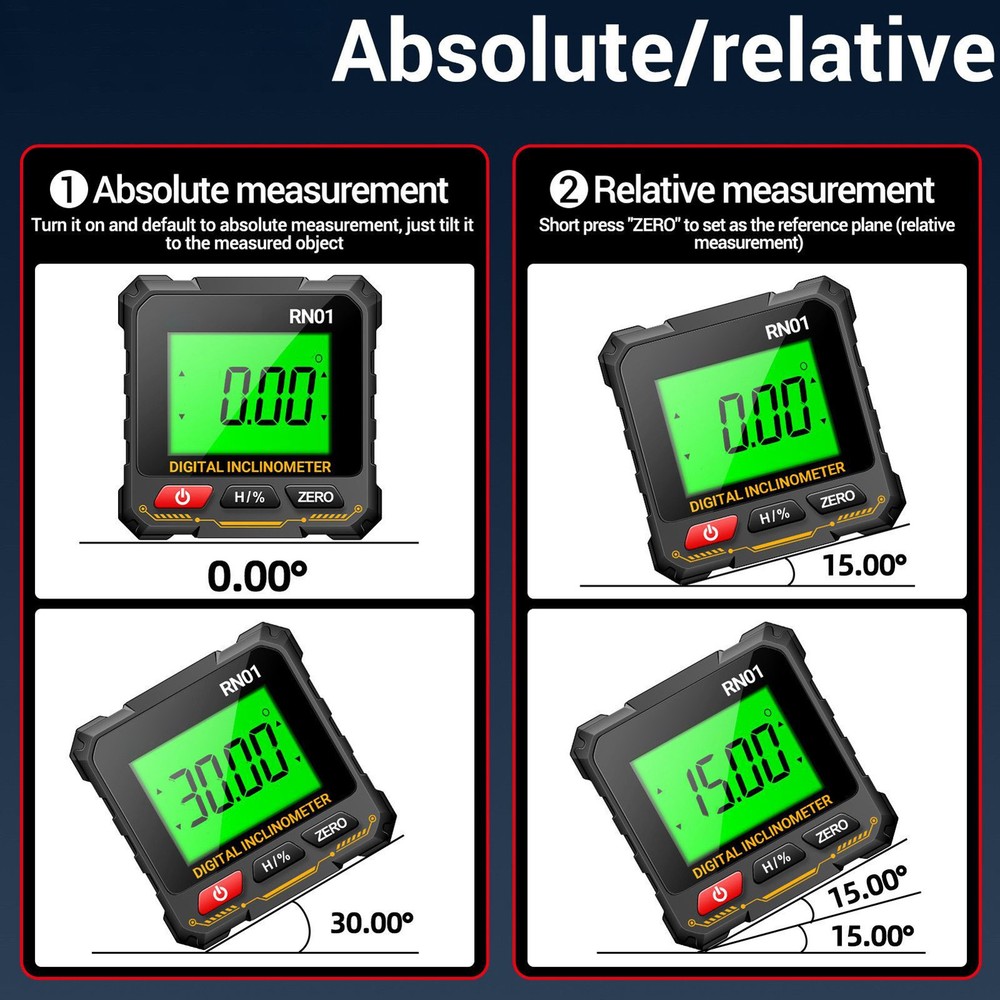 Digital Angle Finder Magnetic Mini Protractor Angle Finder Measuring