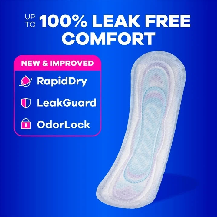 Always Ultra Thin Pads Without Wings, Size 2, Long Super Absorbency, 40 Count
