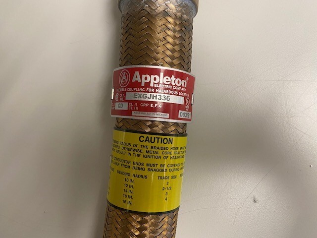 NEW APPLETON EXGJH336 E FLEXIBLE CONDUIT FITTING, 36" LENGTH, 1"