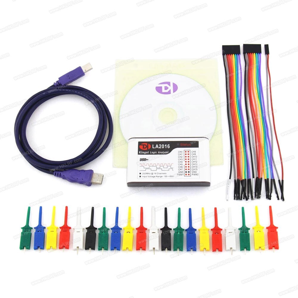 LA2016 USB Logic Analyzer 200M Max Sample Rate 16-Channel MCU/ARM/FPGA Deb