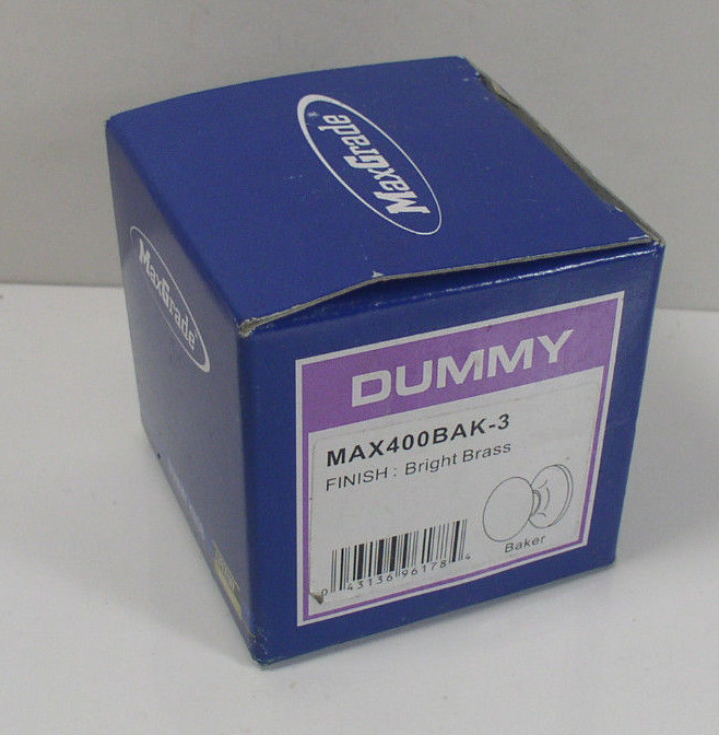 MaxGrade 400BAK-3 Baker Dummy Knob Bright Brass