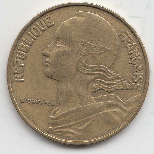 France 20 Centimes 1970 as shown