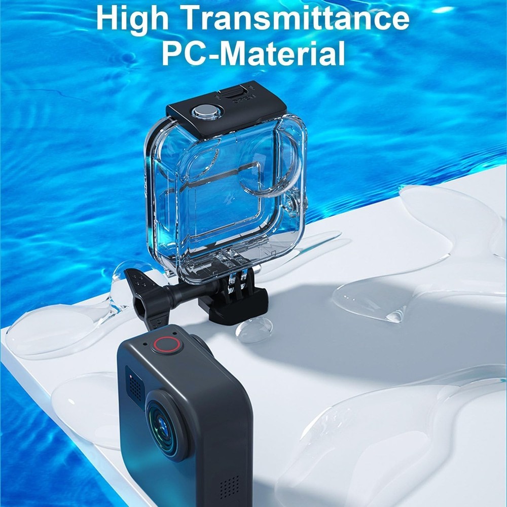 Touchscreen Waterproof Housing for GoPro MAX - Includes Mounting Kit