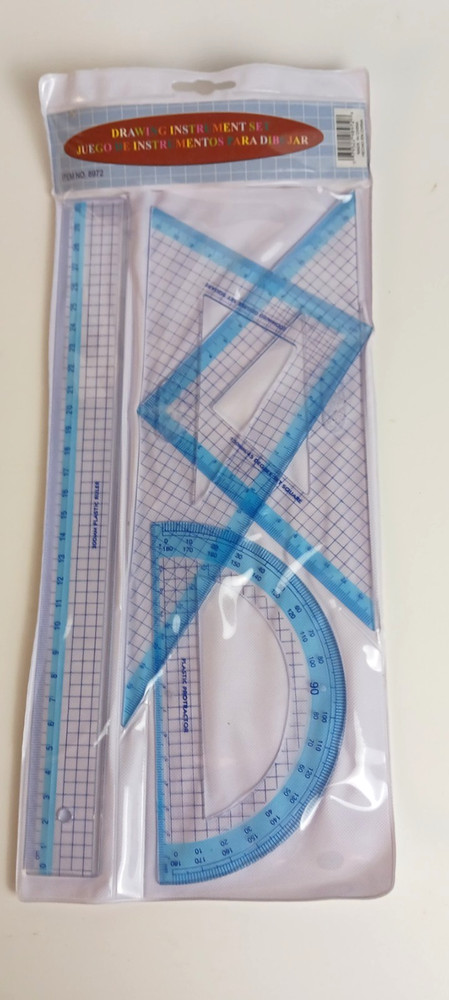 4-Piece Mathematical Drawing Set - Metric