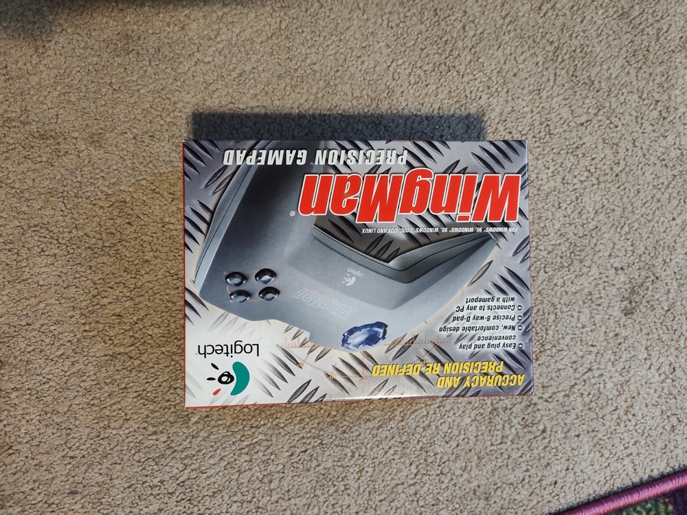 Vintage Logitech Wingman Precision GamePad Controller PC Gaming Windows 95 98