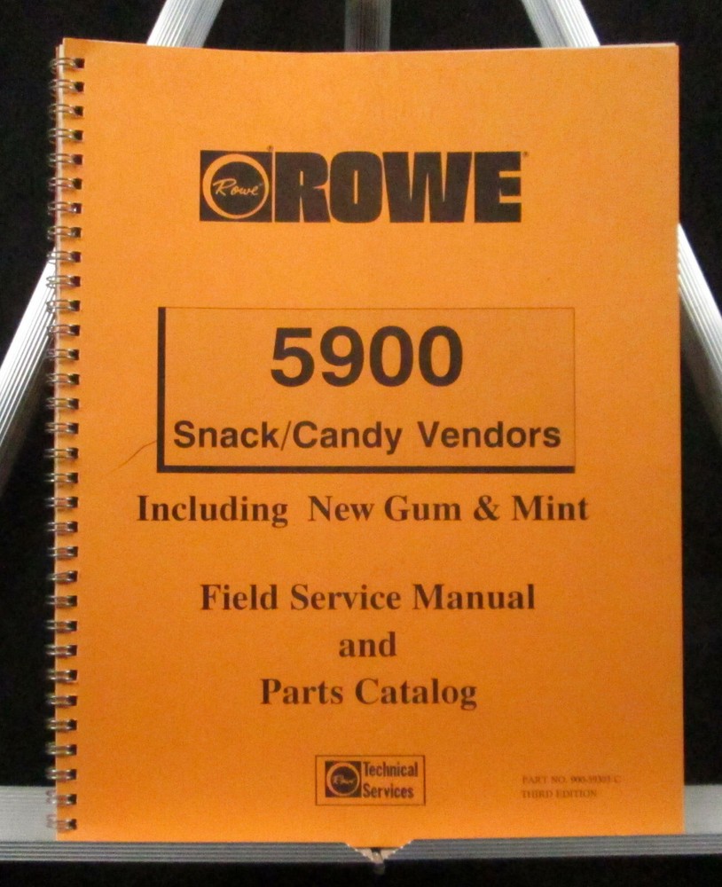 Original 1992 Rowe® Snack/Candy Vending Machine MANUAL 3rd Ed