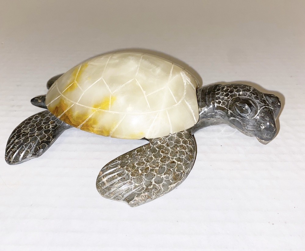 Marble Turtle Figurine