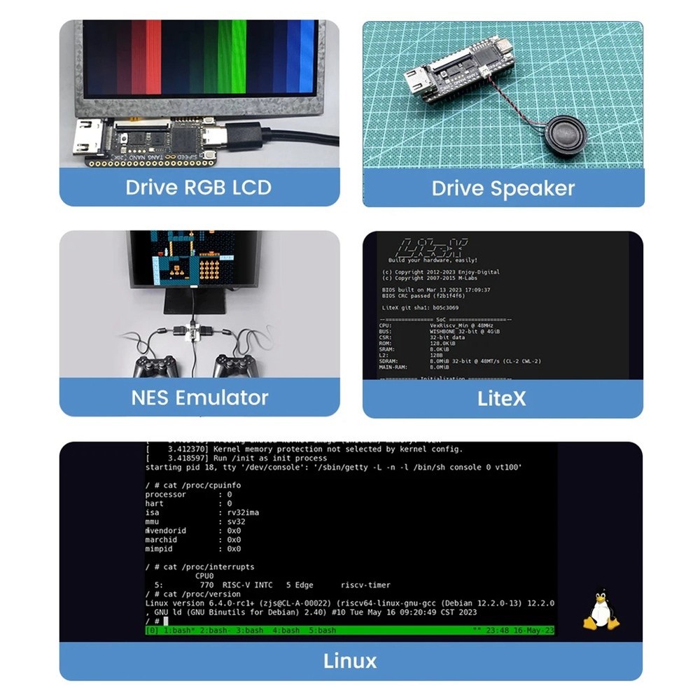 20K FPGA Development Board RISCV Linux for Retro Game Player Y9H98108